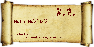 Woth Nátán névjegykártya